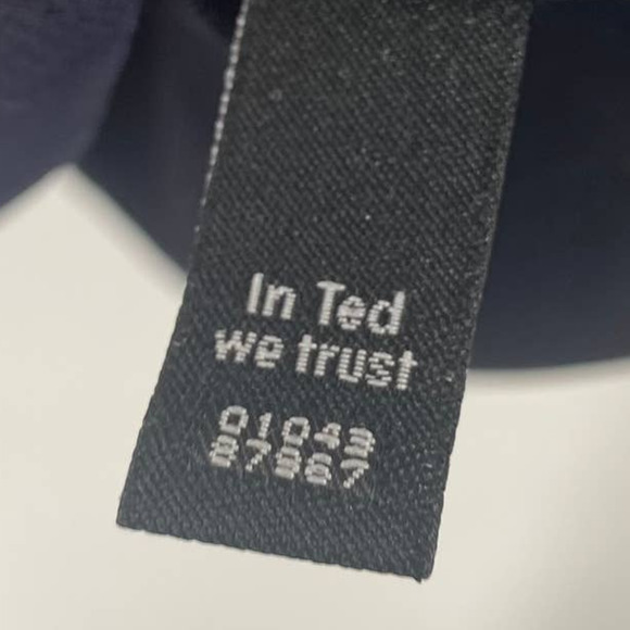 Ted Baker Cindey Sweater Dress Turtleneck Long Sleeve Rib Knit Mini Navy Blue 4 - Picture 8 of 8
